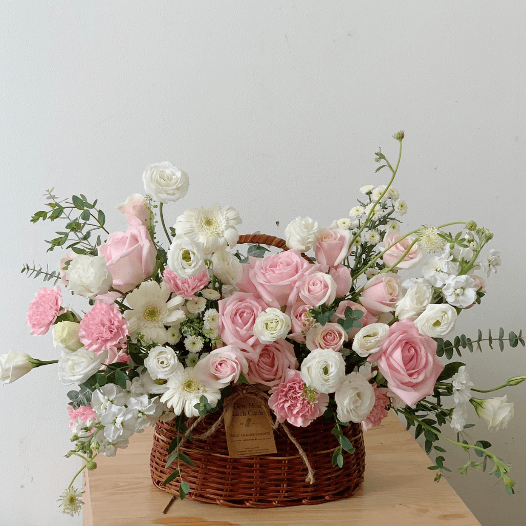 Giỏ Hàn Quốc kem dâu - 1