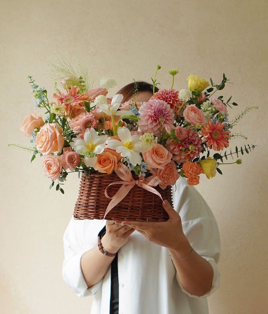 Giỏ Hàn quốc hồng shimmer mix - 1