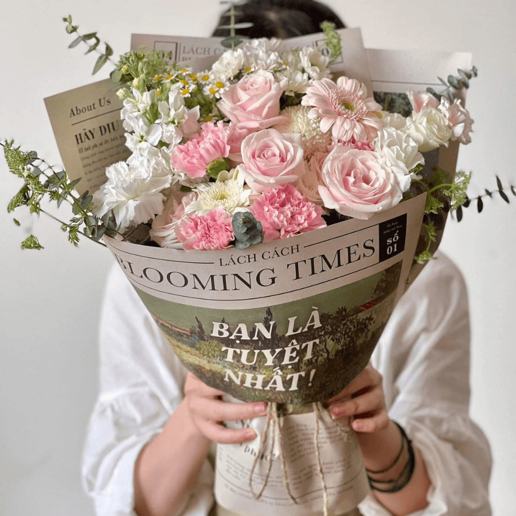 Bó Blooming times kem dâu - 1