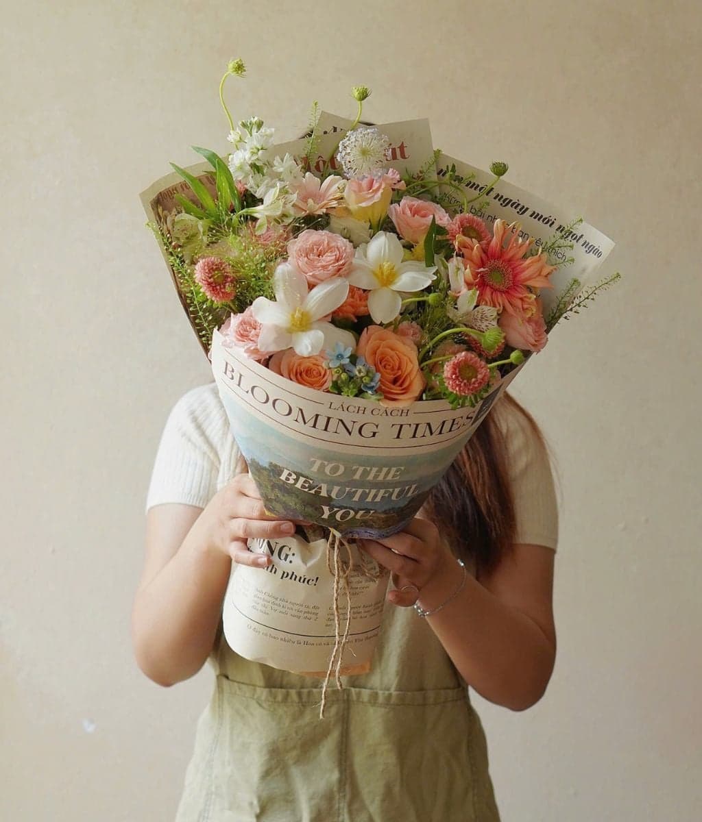 Bó Blooming times hồng shimmer - 1