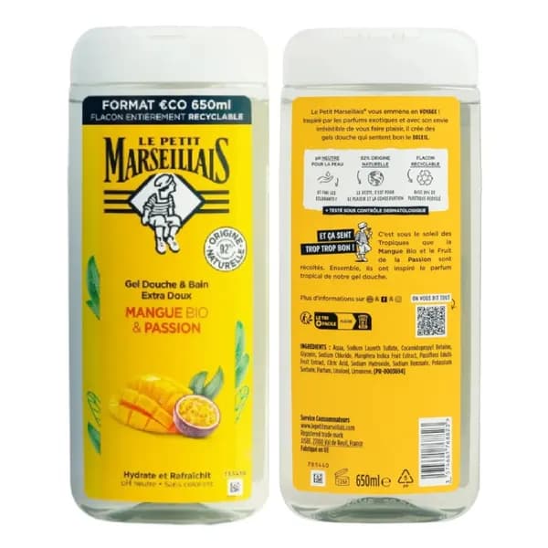 Sữa Tắm 92% Hữu Cơ Le Petit Marseillais 650ml - 1